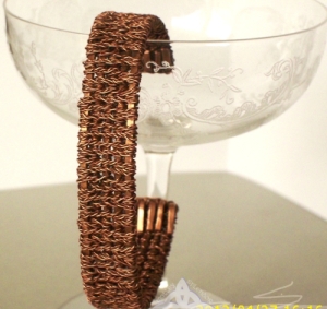Braided and Woven Copper Cuff. 